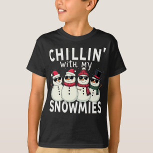 Chillin med mina snutar, fina Snögubbe-julen T Shirt
