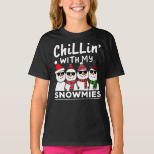Chillin med mina snutar, fina Snögubbe-julen T Shirt
