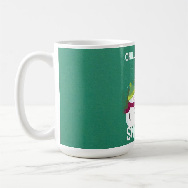 Chillin med mina snutar Julafton Snögubbe Kaffemugg (Vänster)