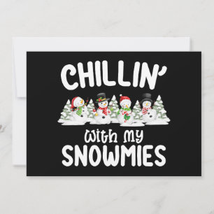 Chillin med mina snutar Snögubbe jul Inbjudningar