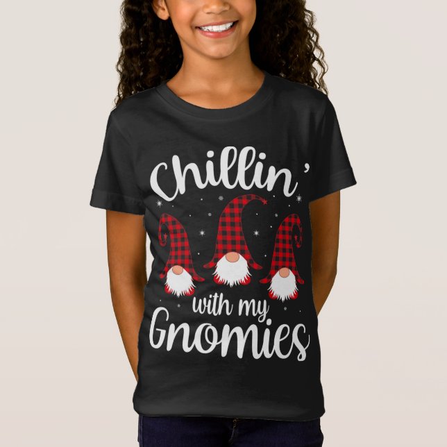 Chillin med mina vänner Buffalo Red Play Christm T Shirt (Framsida)