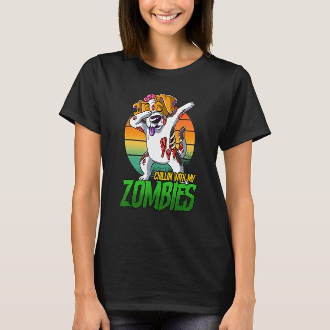 Chillin med mina Zombies T Shirt (Framsida)