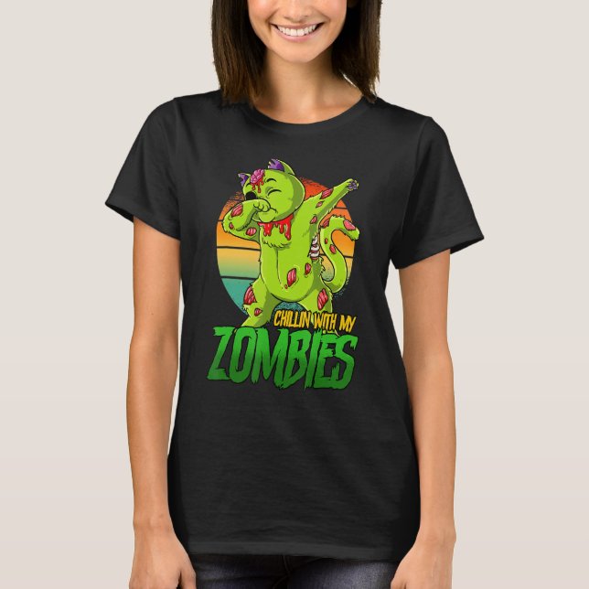 Chillin med mina Zombies T Shirt (Framsida)
