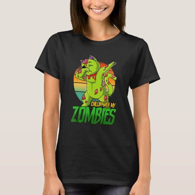 Chillin med mina Zombies T Shirt (Framsida)