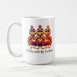 Chillin med Roligten Mina kalkoner Thanksgiving Kaffemugg