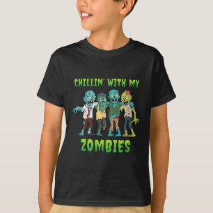 Chillin med Roligten Zombies Halloween-pojkar T Shirt