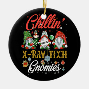 Chillin med röntgenstråle tre Gnomes Ch Julgransprydnad Keramik