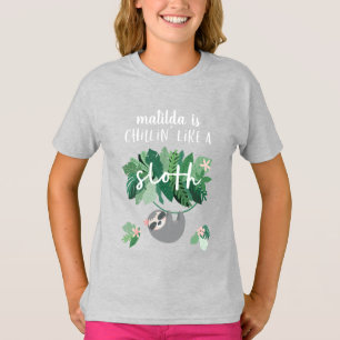 Chillin något liknande en tropisk blommigt för t shirt