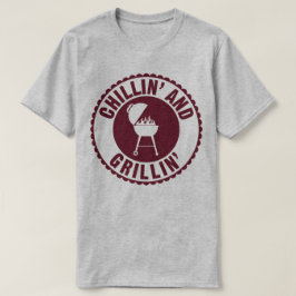 Chillin' och Grillin' BBQ Chef Cook Humor T-Shirt