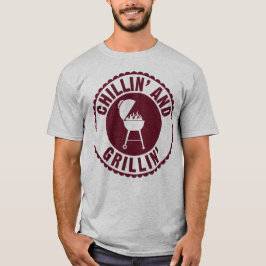 Chillin' och Grillin' BBQ Chef Cook Humor T-Shirt