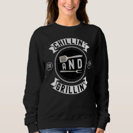 Chillin och Grillin Funny Outdoor Summer BBQ T Shirt