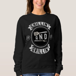 Chillin och Grillin Funny Outdoor Summer BBQ T Shirt
