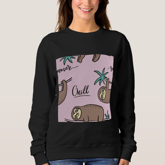 Chillin Sloth 3 T Shirt (Framsida)