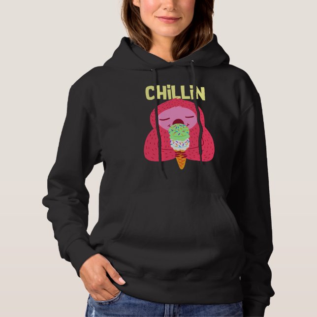 Chillin Sloth Chilling T Shirt (Framsida)