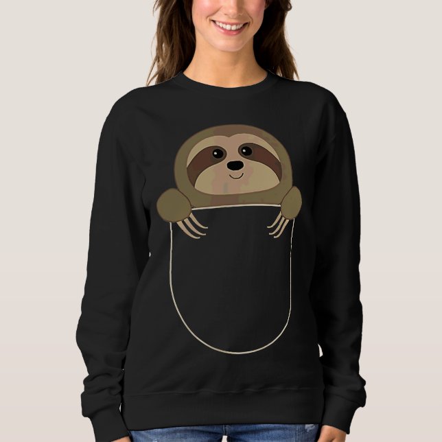Chillin Sloth Pocket T Shirt (Framsida)