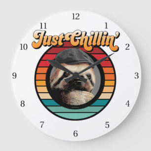 Chillin’ Sloth Stor Klocka