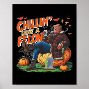 Chillin' som en brottsling Donald Trump Bättre öl Poster