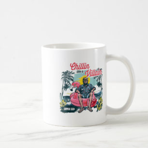 Chillin som en felon Beach Summer Funny Trump 2024 Kaffemugg