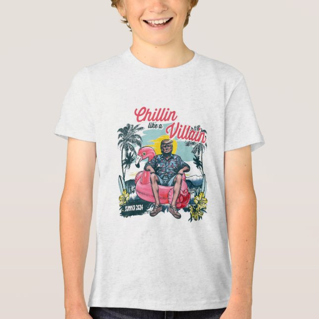 Chillin som en felon Beach Summer Funny Trump 2024 T Shirt (Framsida)