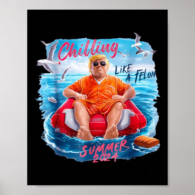 Chillin som en feon-sommar 2024 90:e juli T Poster (Framsidan)