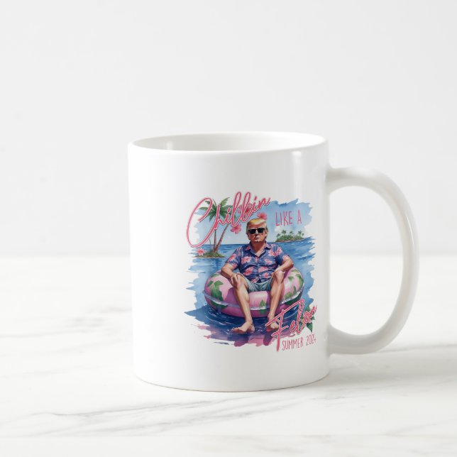 Chillin som en feon-sommar 2024-trump 2024 kaffemugg (Höger)