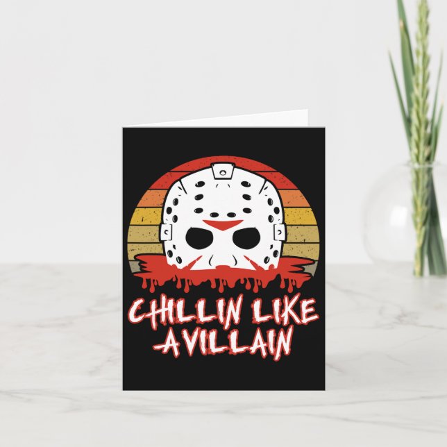 Chillin som en Villain Horror Movie Fläkt Kort (Framsida)