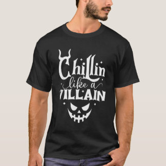 Chillin som en Villain Jack o lantern Ansikte Funn T Shirt