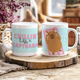 Chillin som ett Capybara Funny Summer Trendig Kaffemugg