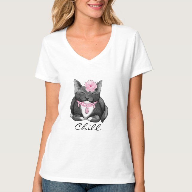 Chillin Tuxedo Kattunge Tee Shirt (Framsida)
