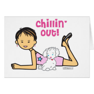 Chillin ut hälsningskort