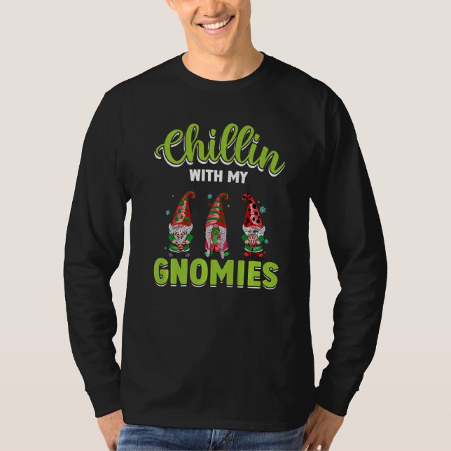 Chillin With My Gnomies St Patrick Day Gnomes Gard T Shirt (Framsida)