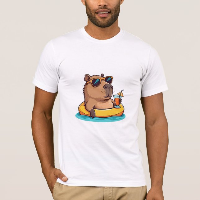 Chillin'Capybara T Shirt (Framsida)