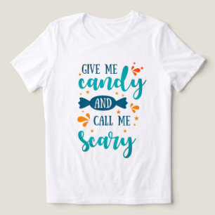 Chilling Charm: Grönt och Orange Halloween-citat T Shirt
