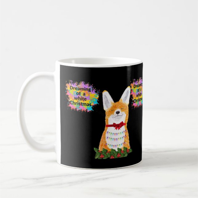 Chilling Fox White-jul Kaffemugg (Vänster)