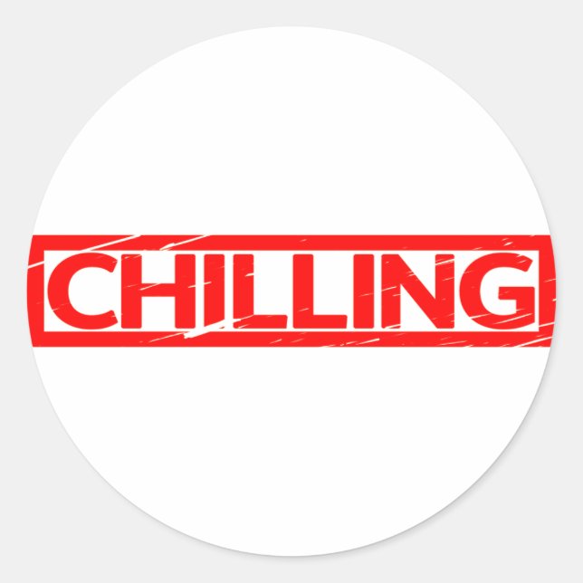 Chilling Frimärke Runt Klistermärke (Framsida)