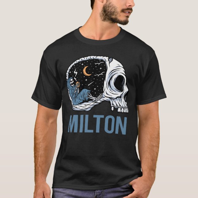 Chilling Skeleton - Milton T Shirt (Framsida)
