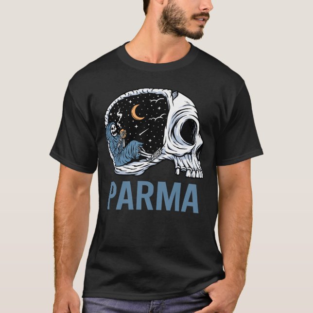 Chilling Skeleton - Parma T Shirt (Framsida)