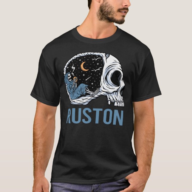 Chilling Skeleton Ruston T Shirt (Framsida)