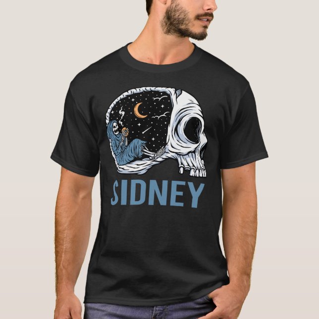 Chilling Skeleton Sidney T Shirt (Framsida)
