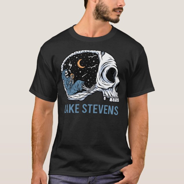 Chilling Skeleton Sjö Stevens T Shirt (Framsida)