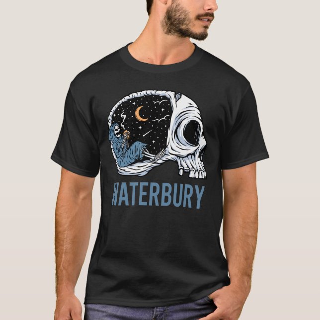 Chilling Skeleton - Waterbury T Shirt (Framsida)