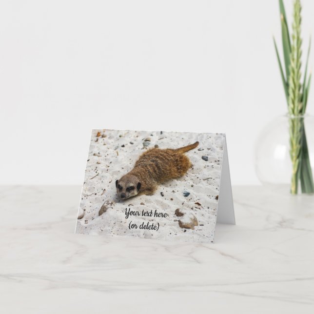 Chillin'Meerkat Foleting Card Kort (Framsida)