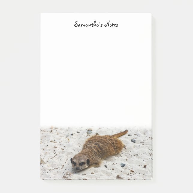 Chillin'Meerkat Post-it Notes Block (Framsida)