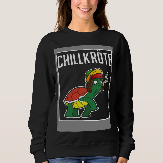 Chillkröte Couple Weed T Shirt (Framsida)