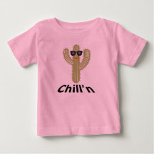Chill'n Cactus Design - Babyfint T-shirt av jersey
