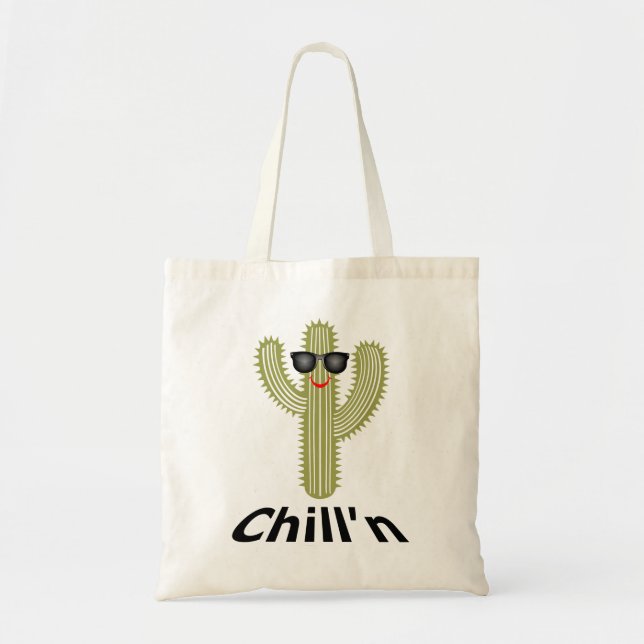Chill'n Cactus Design - Budget Tote Tygkasse (Framsidan)