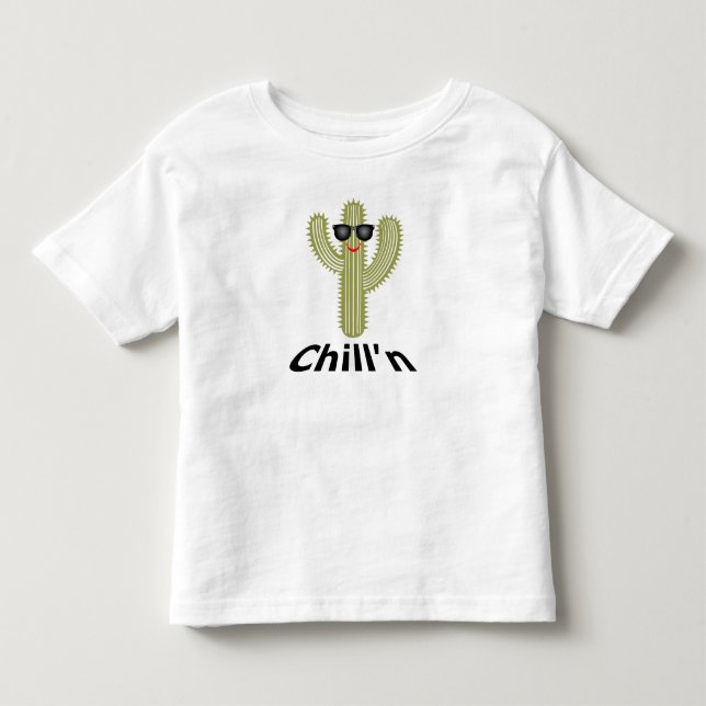 Chill'n Cactus Design - Fin tröja för småbarn, T-s (Framsida)