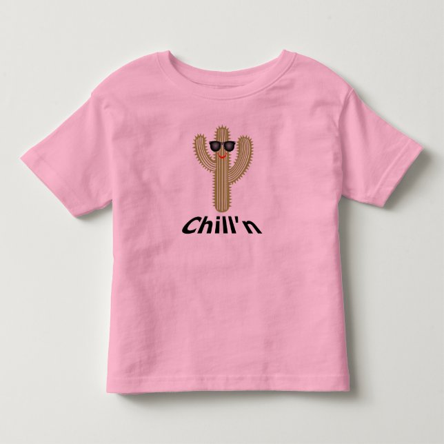 Chill'n Cactus Design - Fin tröja för småbarn, T-s (Framsida)