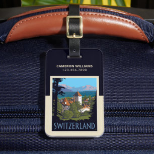 Chillon Castle   Schweiz Bagagebricka