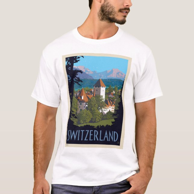 Chillon Castle | Schweiz T Shirt (Framsida)